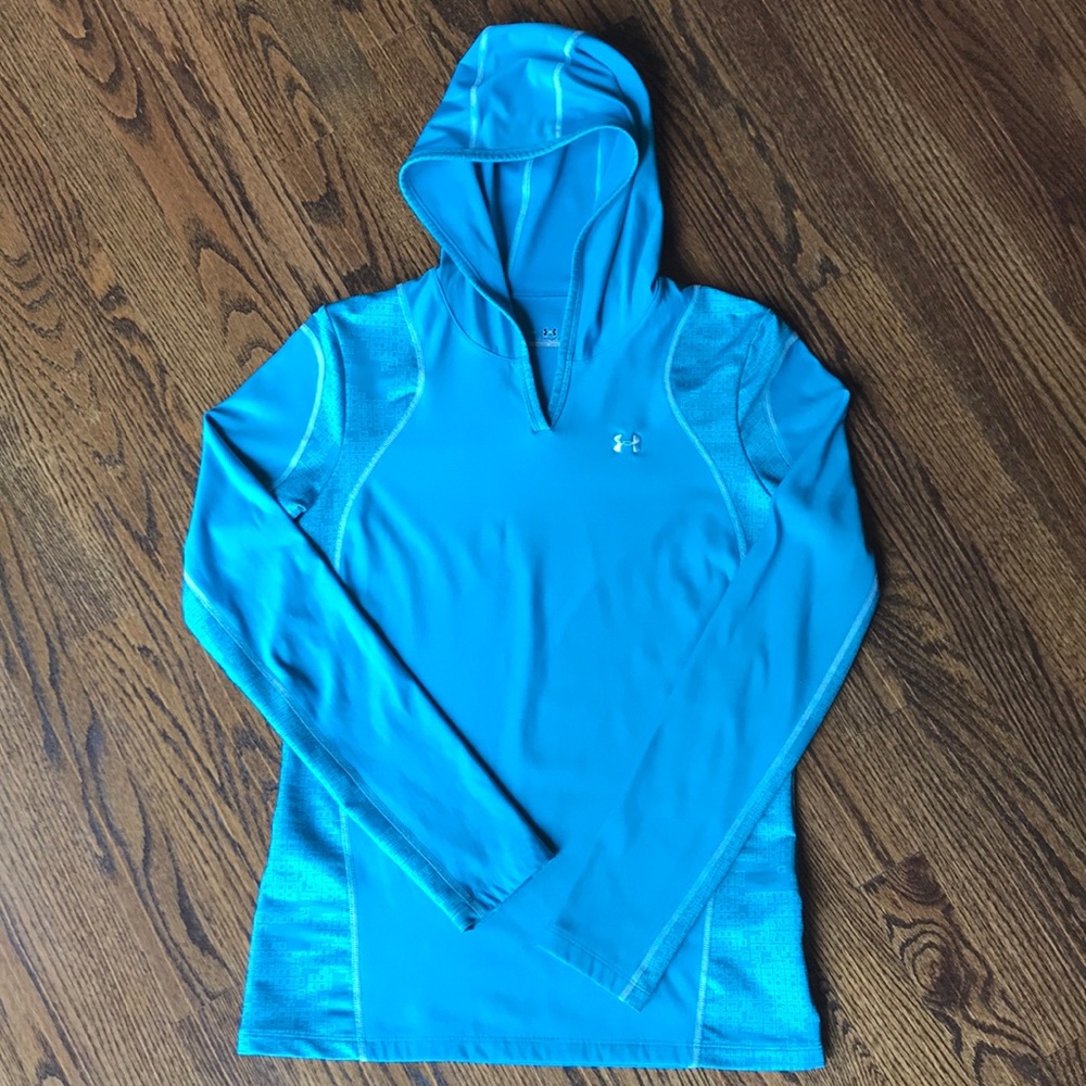 Under Armour Cold Gear turquoise hooded pullover